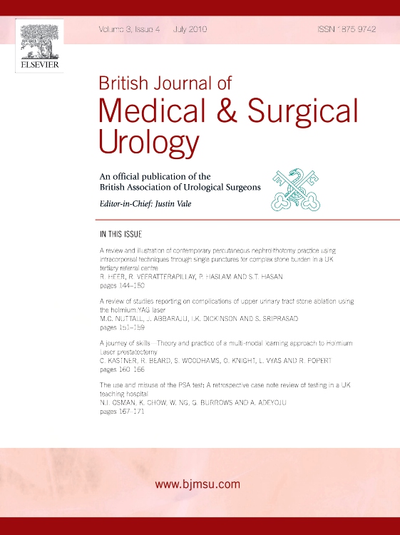 Go to journal home page - British Journal of Medical and Surgical Urology